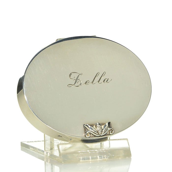 Georg Jensen sterling oval ompact, 2 1/4"X2 7/8" (1 of 1)