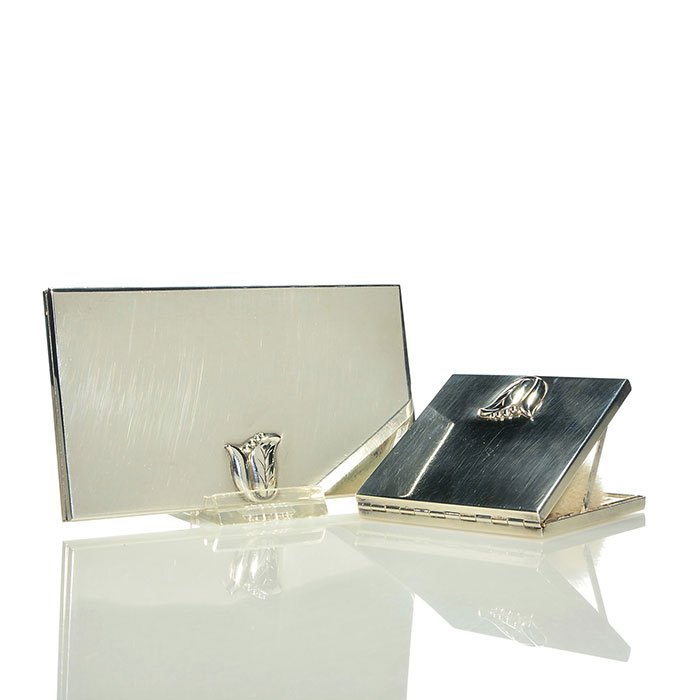 2 Georg Jensen Sterling cases: floral, 5 1/4" (1 of 1)