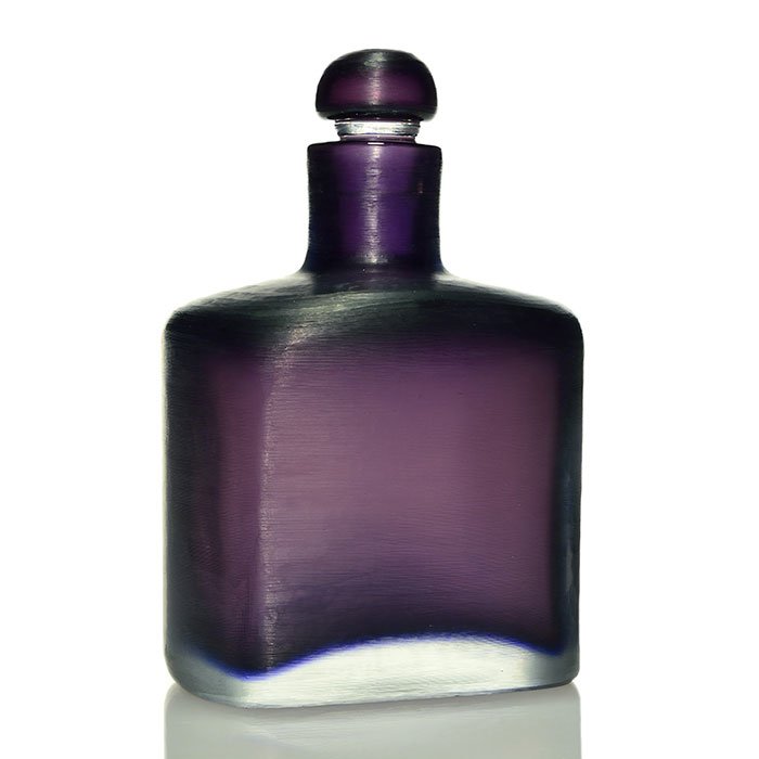 Paolo Venini Inciso decanter, stopper, violet, 7" (1 of 1)