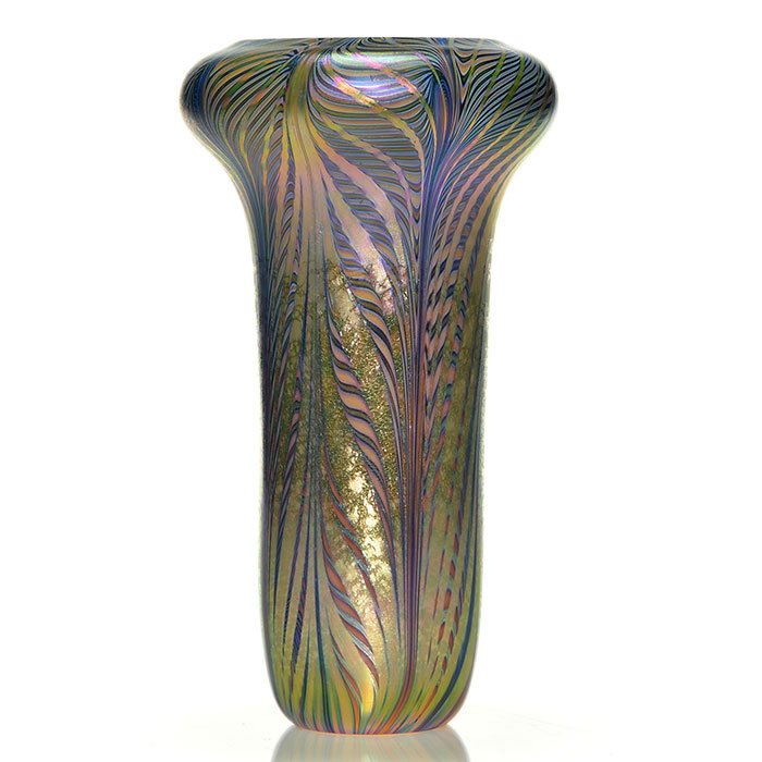 David Lotton iridescent  vase, 1990, 8 5/8"