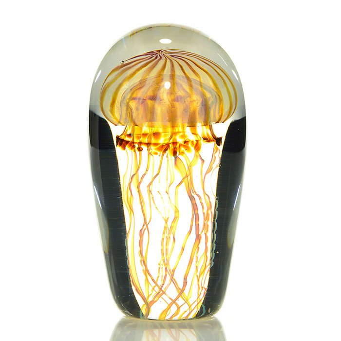 Satave "Passion Moon Jellyfish" paperweight, 4 3/4" (1 of 1)