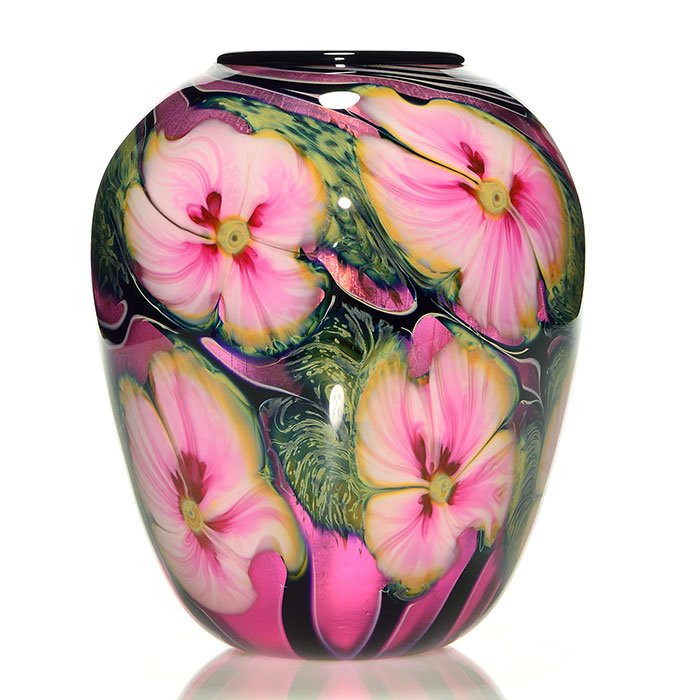 Early Charles Lotton Multi Flora vase, 1988, 8 1/8" (1 of 1)