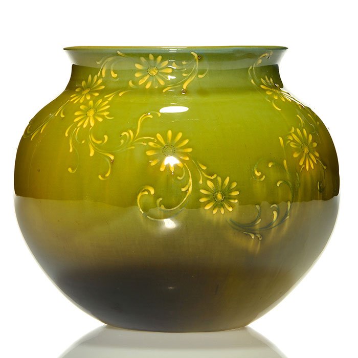 Rookwood large round vase, 6 1/4",346B, Daly, 1888 (1 of 1)