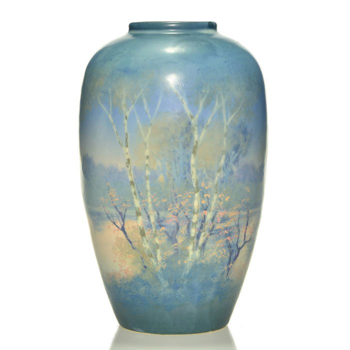 Rookwood Vellum scenic, Hurley, 1944, 9" (1 of 2)