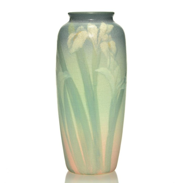 Rookwood vellum vase, Lincoln, 1908, 904 D, 8 1/4" (1 of 1)