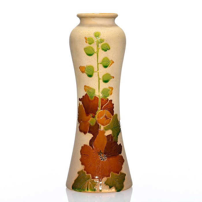 Roseville Fujiyama Woodland vase, 10 3/4",inkstamp (1 of 2)