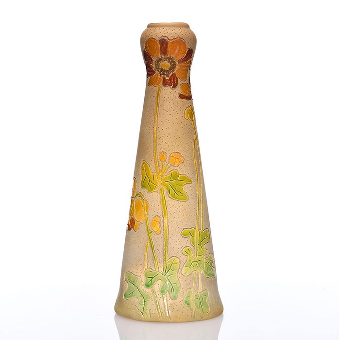 Roseville Rozane Woodland vase, poppies, 10 3/4" (1 of 2)