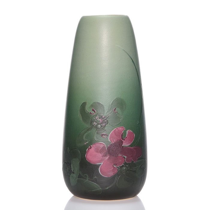 Weller Delta transitional vase, floral, 8 7/8" (1 of 1)