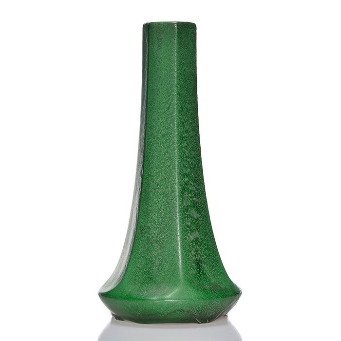 Weller Matt Green hexagonal vase, 10 1/4" (1 of 1)