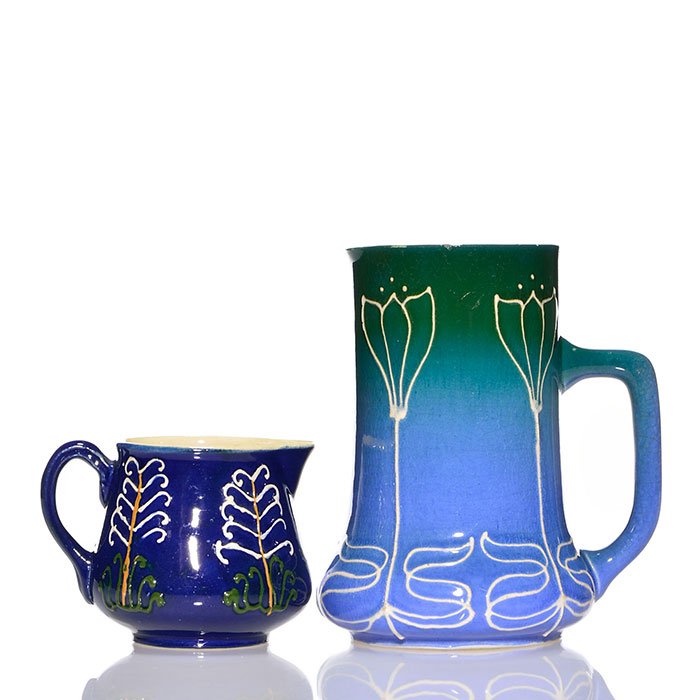 2 Avon Faience pitchers, 5 1/4 & 2 3/4" (1 of 1)
