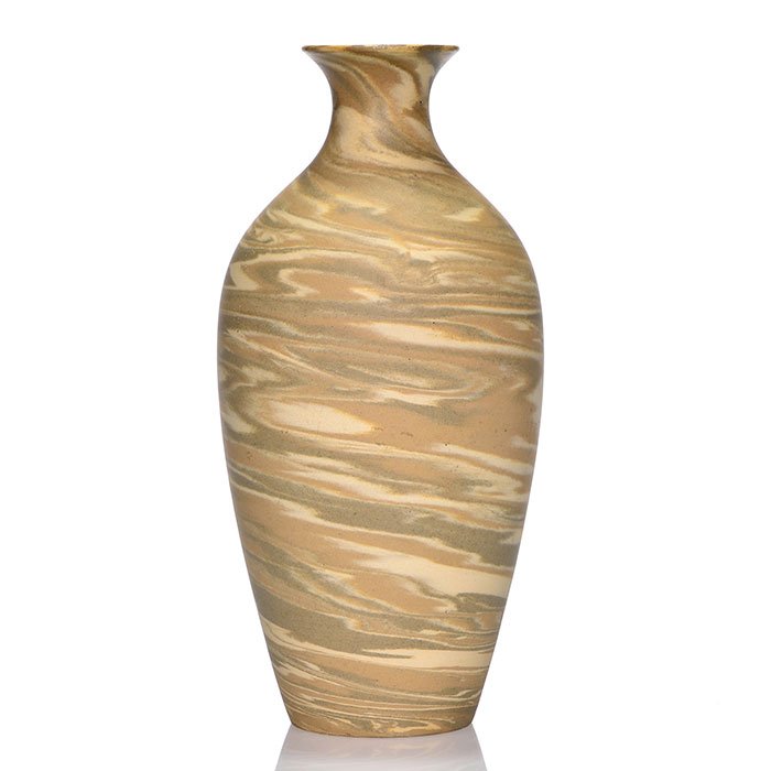 Niloak Mission Swirl vase, 9 3/8", early mark (1 of 1)