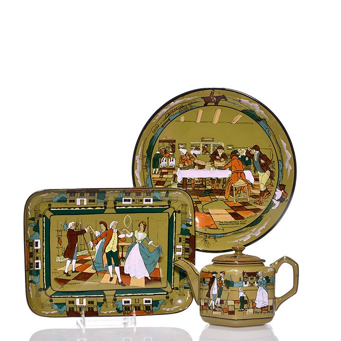 3 Buffalo items.  Charger, lidded teapot, square tray (1 of 1)