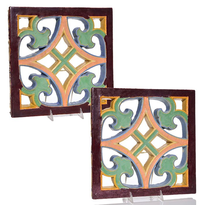 2 Wheatley cut-out tile grates, 12 1/4" square (1 of 3)