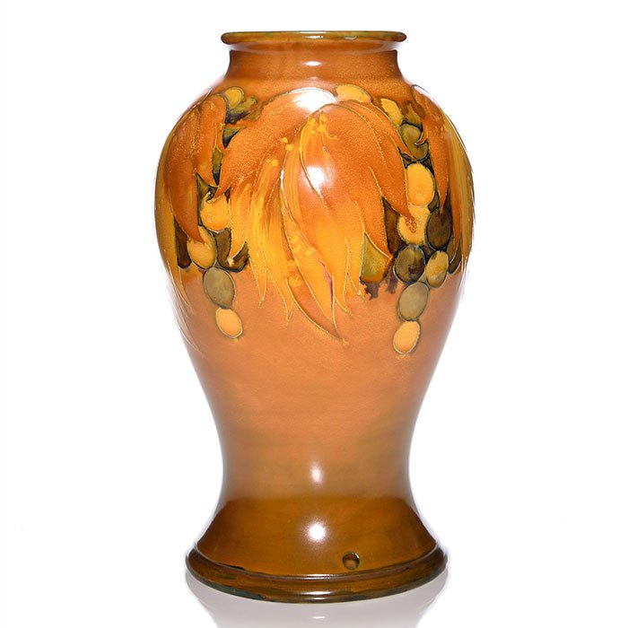 Rare Moorcroft Leaf and Berry lamp vase, 13" (1 of 1)