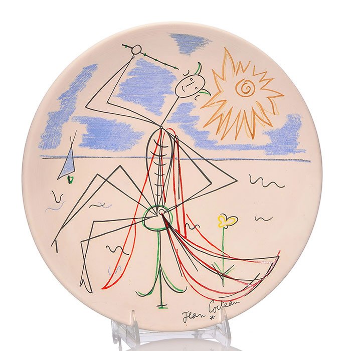 Jean Cocteau plate, Faune aux Rubans, 6 of 25, 12" (1 of 2)