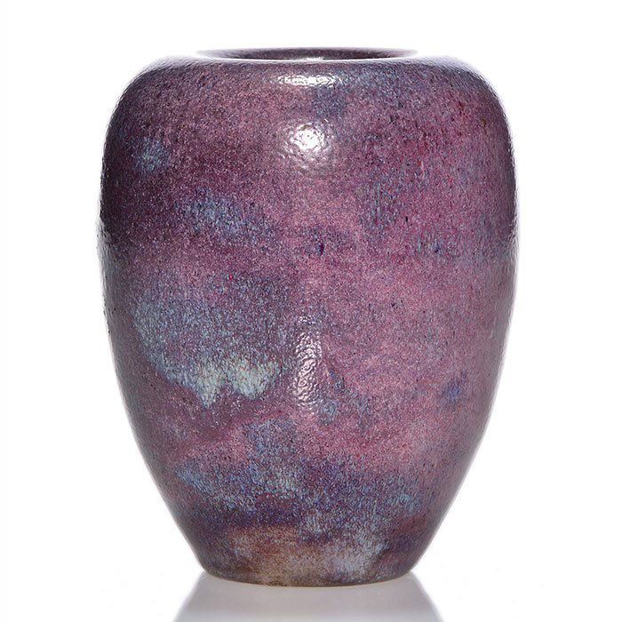Edmond Lachenal purple mat glaze vase, 4 7/8" (1 of 1)