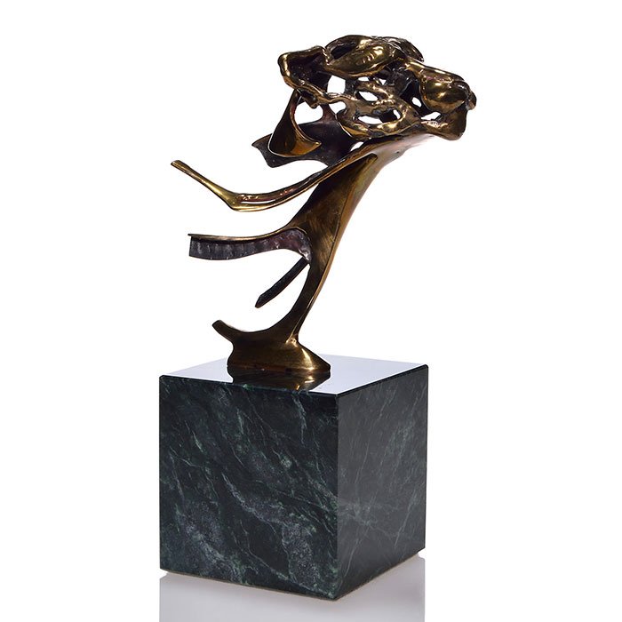 Ltd John Jagger bronze lion head, marble plinth, 11" (1 of 2)