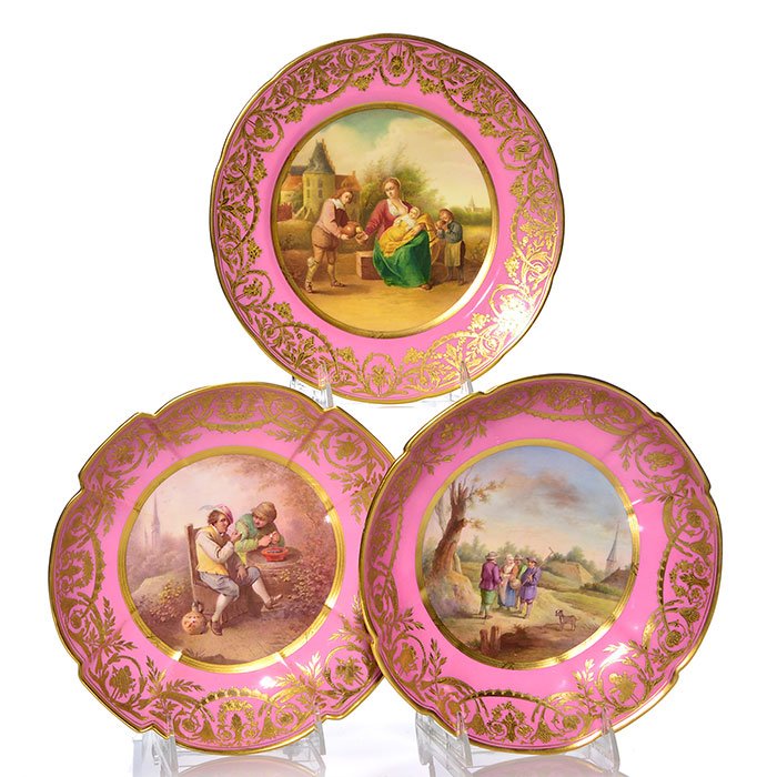 3 Sevres-style English porcelain, A.B. Daniel & Sons (1 of 1)