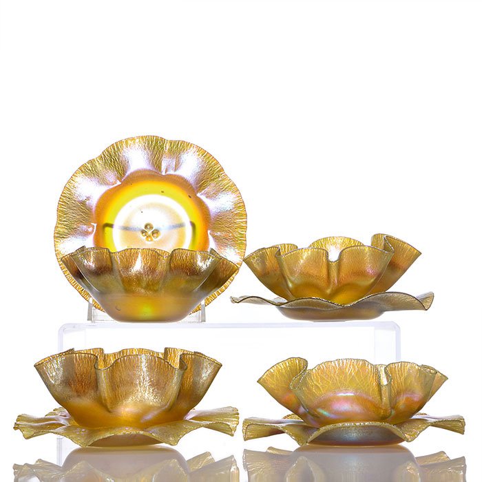 4 Special Order Tiffany bowl with 4 underplates (1 of 1)