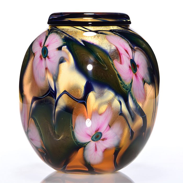 C. Lotton Multi Flora Sunset vase, 8 1/2" (1 of 1)