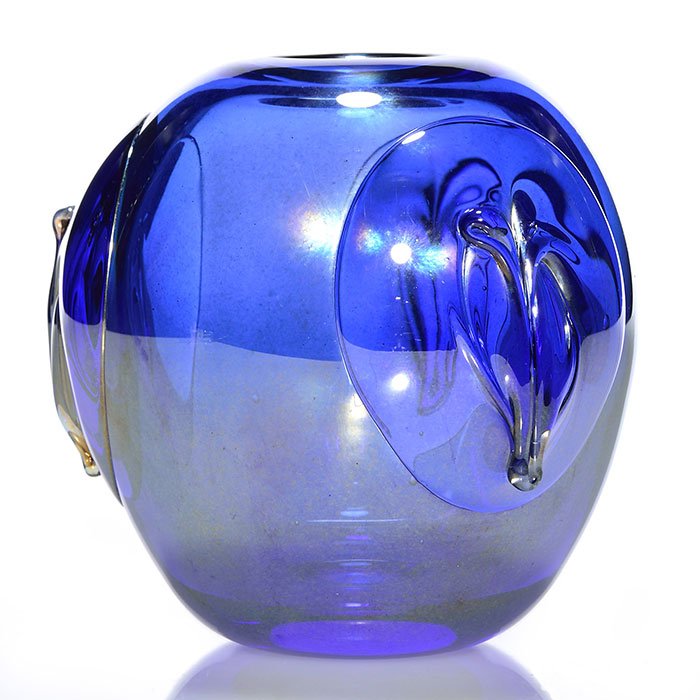 Labino cobalt Prunt vase, 4 3/4", signed, 1976 (1 of 1)
