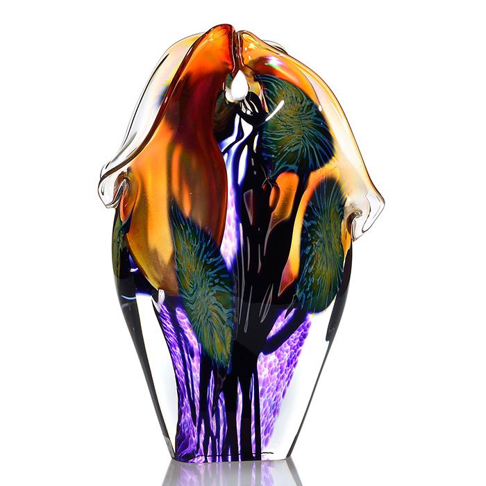 David Lotton free form double Calla Lily vase,12 1/2" (1 of 2)