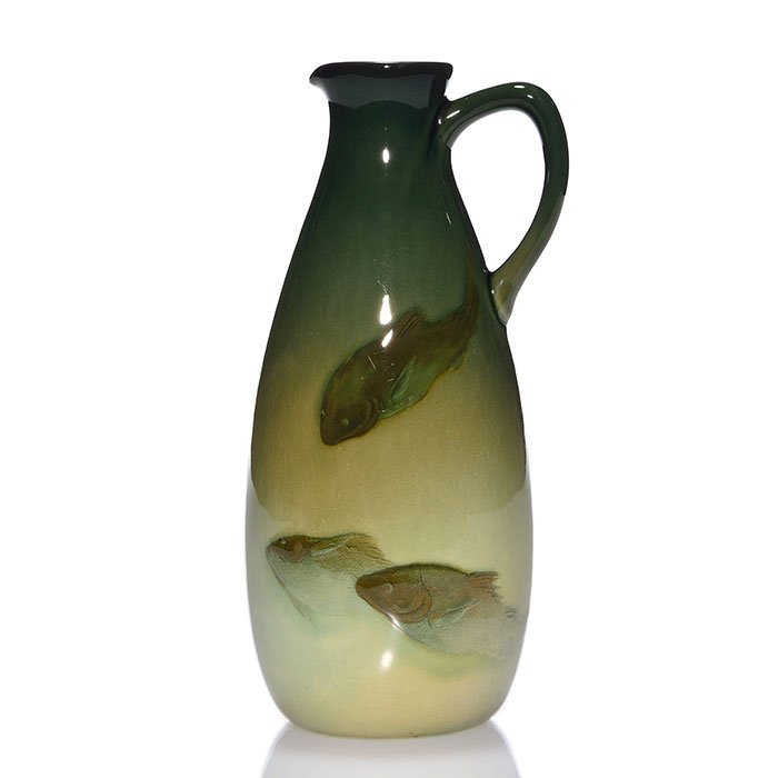 Rookwood Sea Green, Hurley, Fish, 1900, 818, 7" (1 of 1)