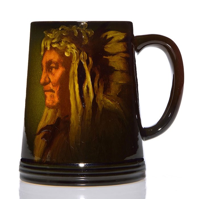 Rookwood Standard mug,Indian,1896,Toohey, 4 5/8" (1 of 1)
