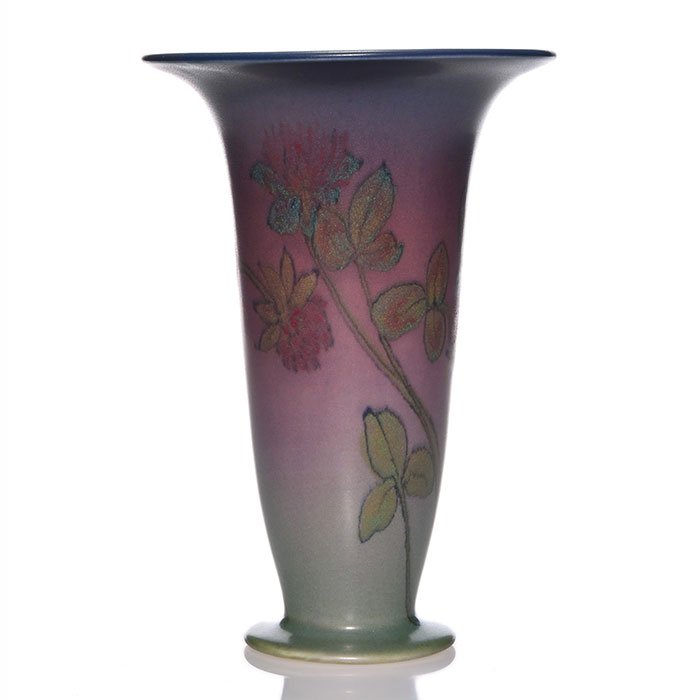 Rookwood Mat vase, clover, Lincoln, 1924, 2734, 8" (1 of 1)