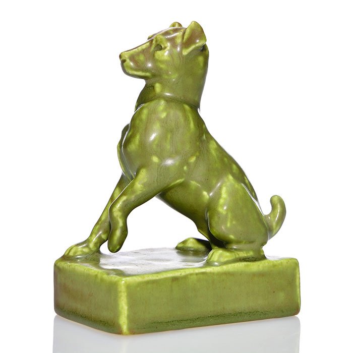 Rookwood Dog paperweight, 1928, 2777, 5" (1 of 1)