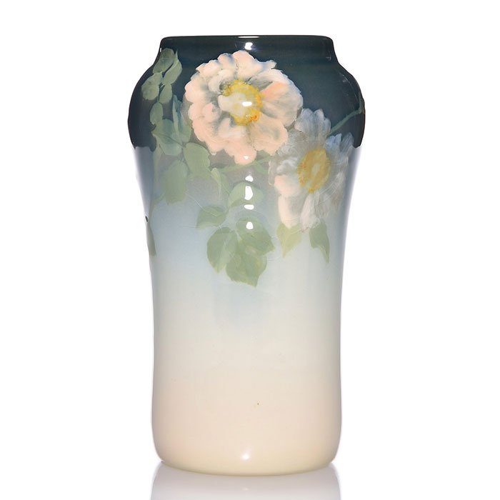 Rookwood Iris vase, Bishop, roses, 1906, 7 1/4" (1 of 1)