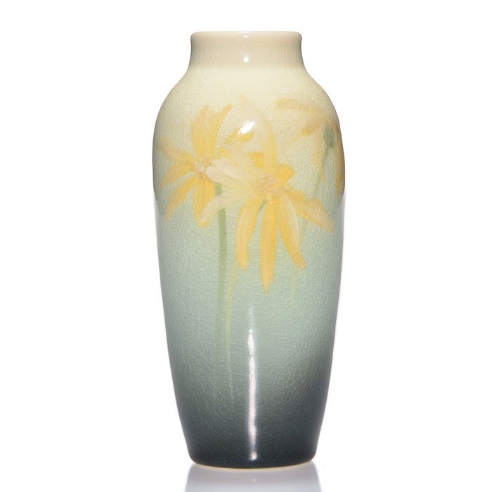 Rookwood Iris vase, daisies, Lindeman, 1904, 5 1/2" (1 of 1)