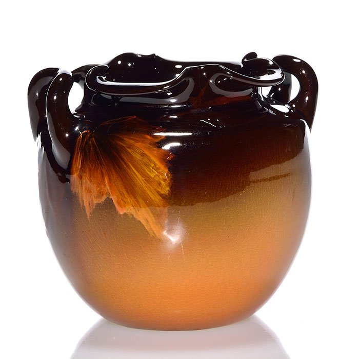 Rookwood Standard vase, leaves, Hurley, 1898, 3 3/4" (1 of 1)