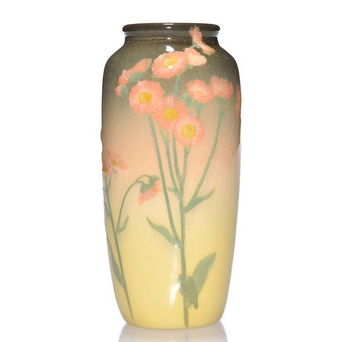 Rookwood Iris glaze vase, floral, Bishop, 1906, 6 5/8" (1 of 1)