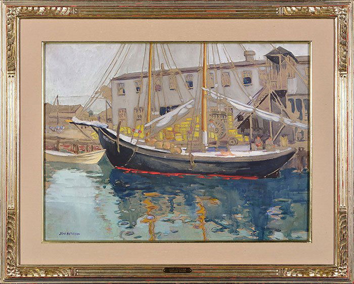 Jane Peterson, Yellow Traps, W/C, gouache, 26 5/8" (1 of 4)