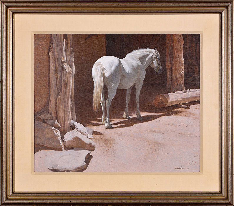 Herbert Davidson O/C, White Horse, 20" x 24" (1 of 4)