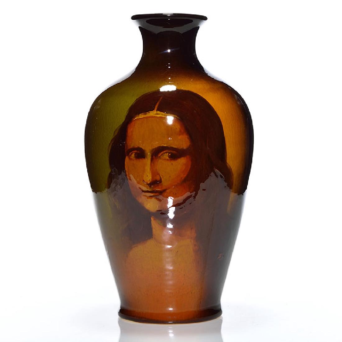 Roseville Rozane vase, Mona Lisa, Dunlavy, 14 1/2 (1 of 2)