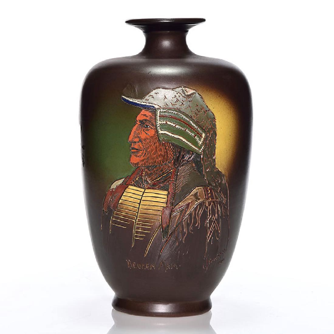 Weller Dickens Ware vase,Broken Arm,Burgess, 11 1/2 (1 of 2)