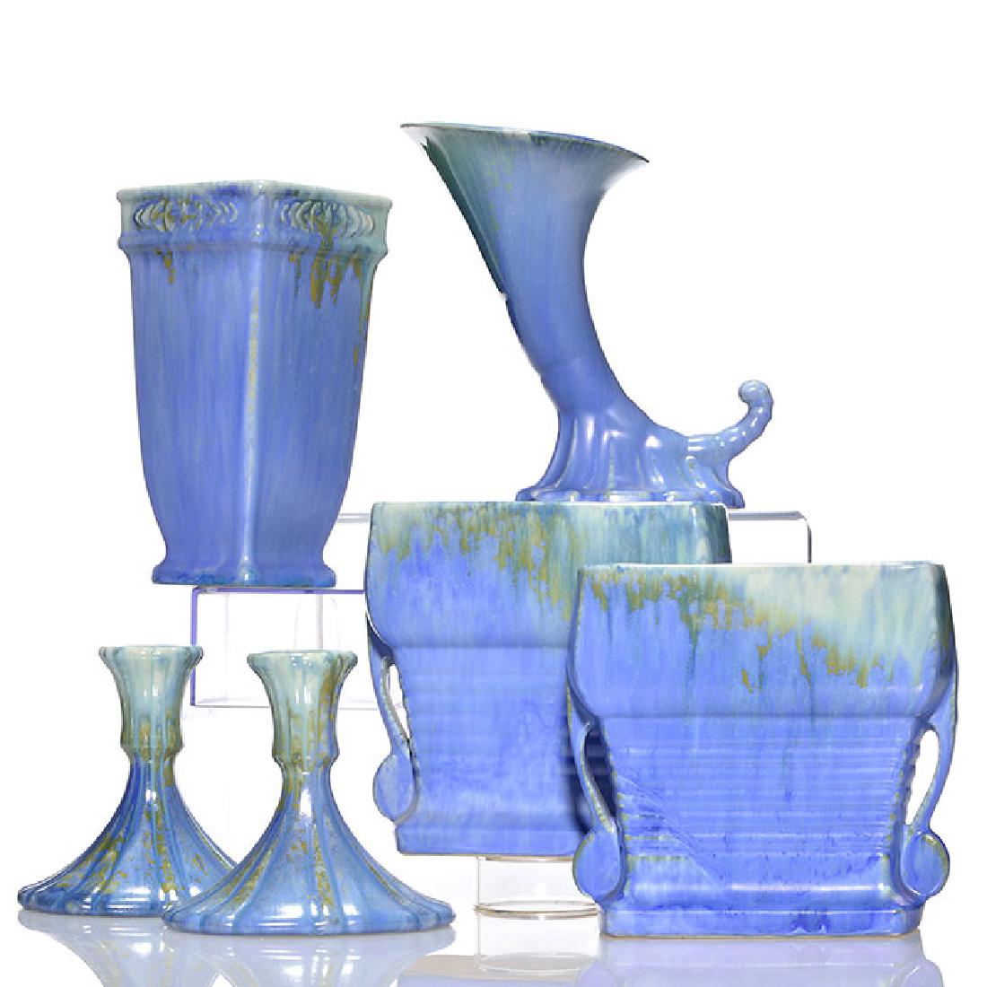 6 Roseville Touraline, blue, 612, pr A65, pr 1089, (1 of 1)