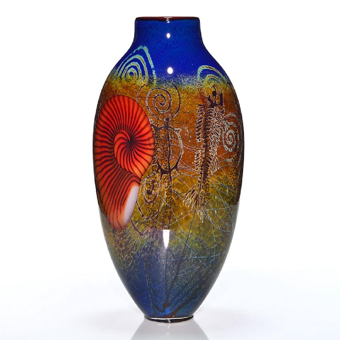 Large Satava Nautilus vase, 18 X 8 3/4 inches, 2009, (1 of 2)