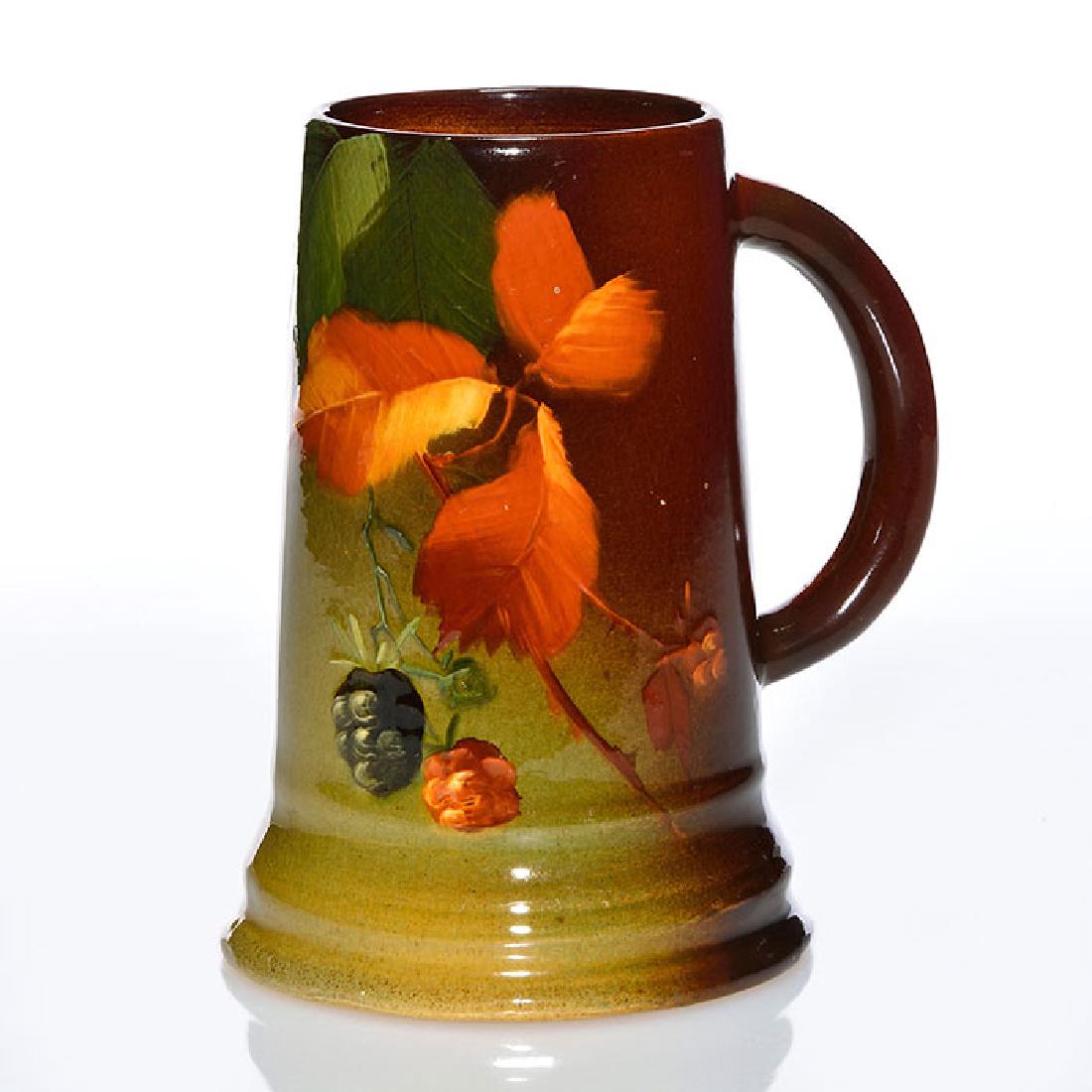 Weller Louwelsa mug, blackberries, fall leaves, 6 1/4 (1 of 2)