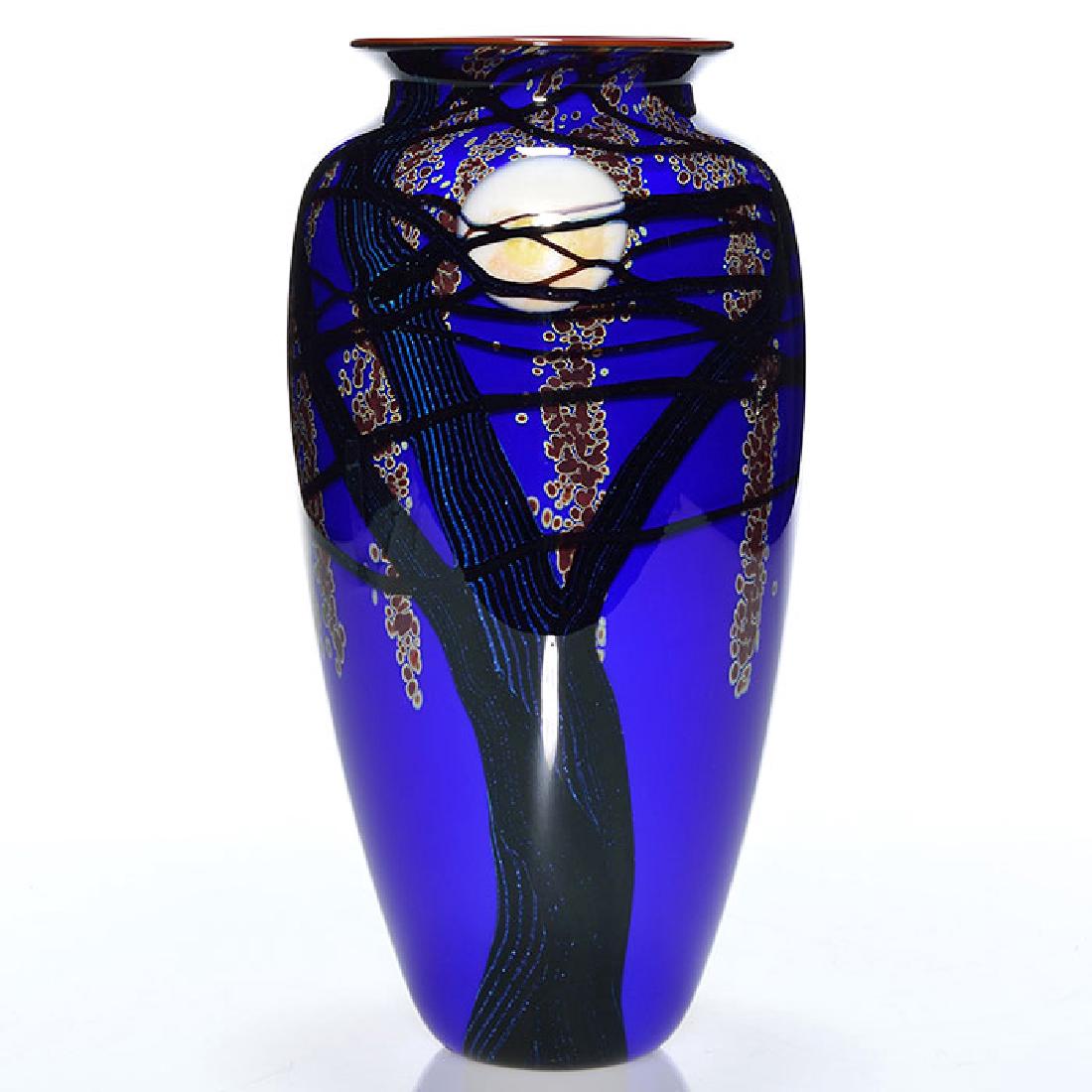 Satava Harvest Moon & Wisteria, signed, 11 inches, 1997 (1 of 2)