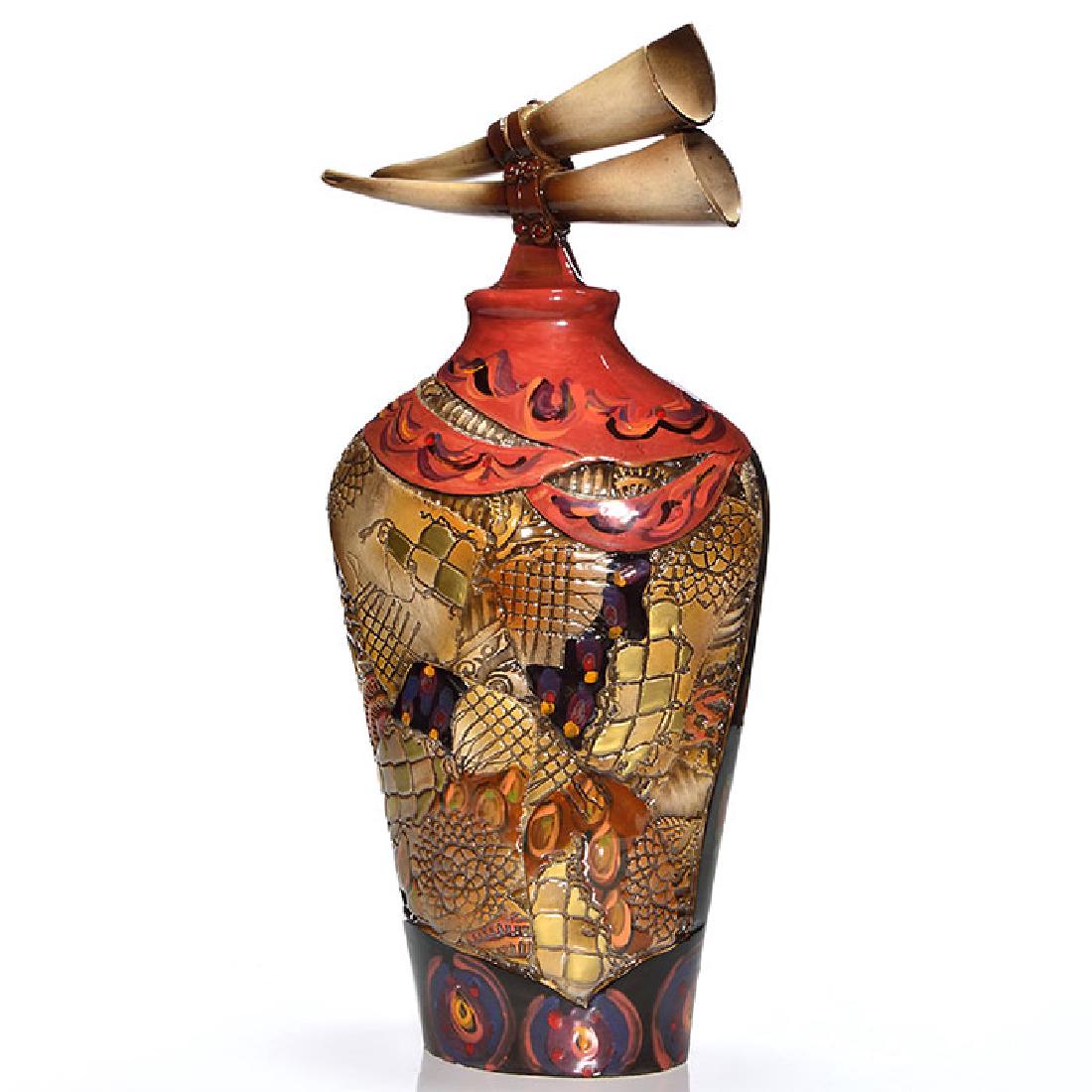 Gail Markiewicz Horn Vase, 2007, 20 1/2 inches (1 of 2)