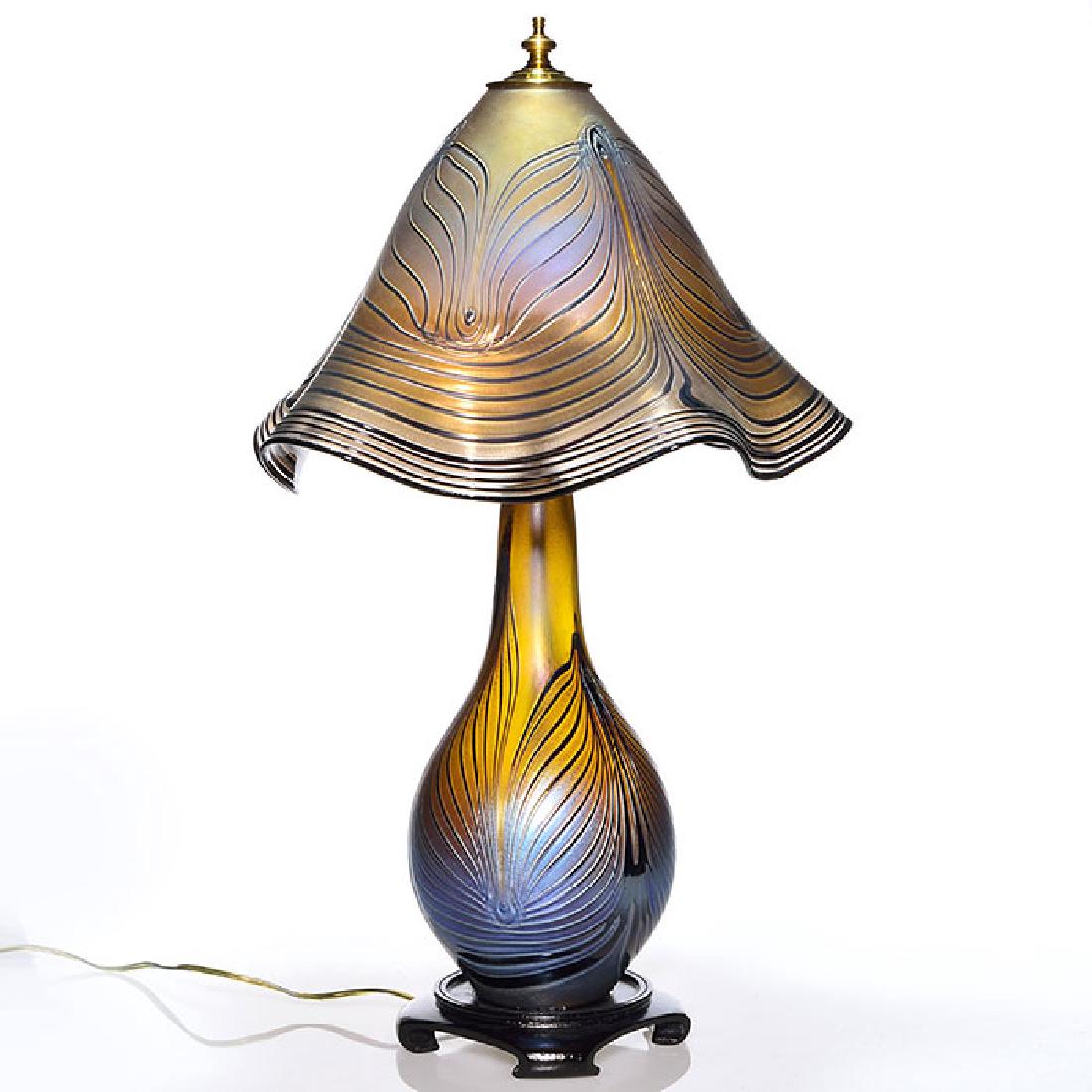 Herb Thomas iridescent lamp, pull feather, 14 x 25 (1 of 2)