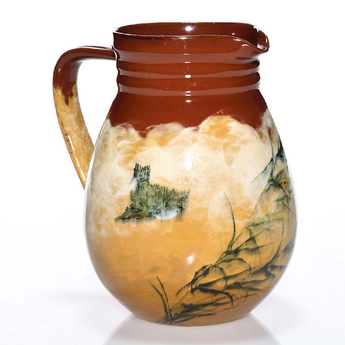 Rookwood Limoges pitcher, bird, AMB, 6 1/4 inches, 1886 (1 of 2)