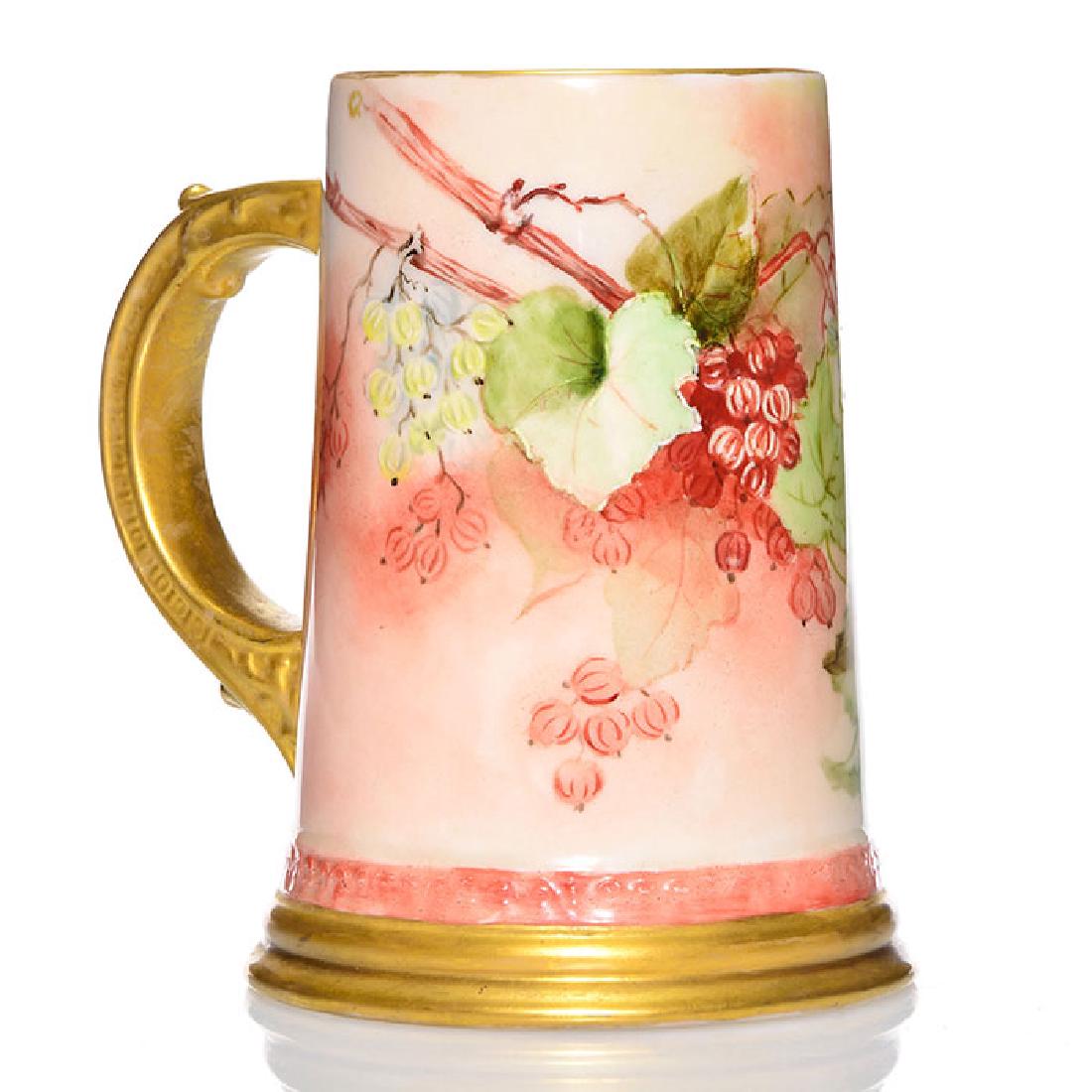 CAC Belleek mug, gooseberry decoration, Becht, 5 3/4" (1 of 2)