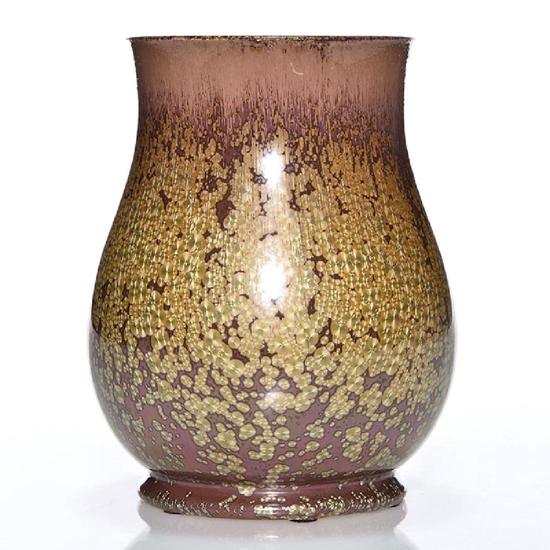 Sarreguemines crystalline vase, 6 5/8 inches (1 of 2)