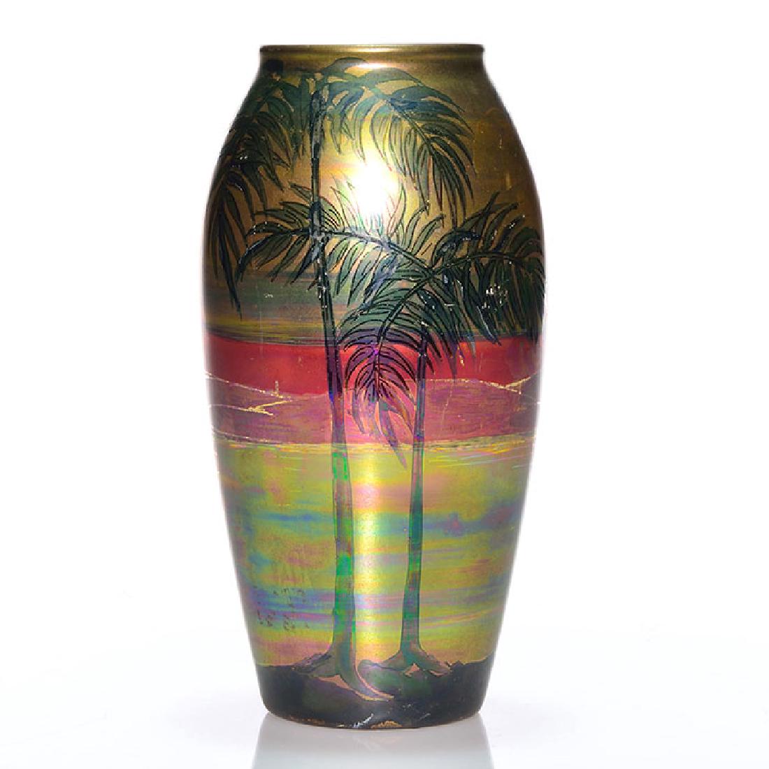 Weller Lasa scenic vase, 7 1/8 inches (1 of 2)