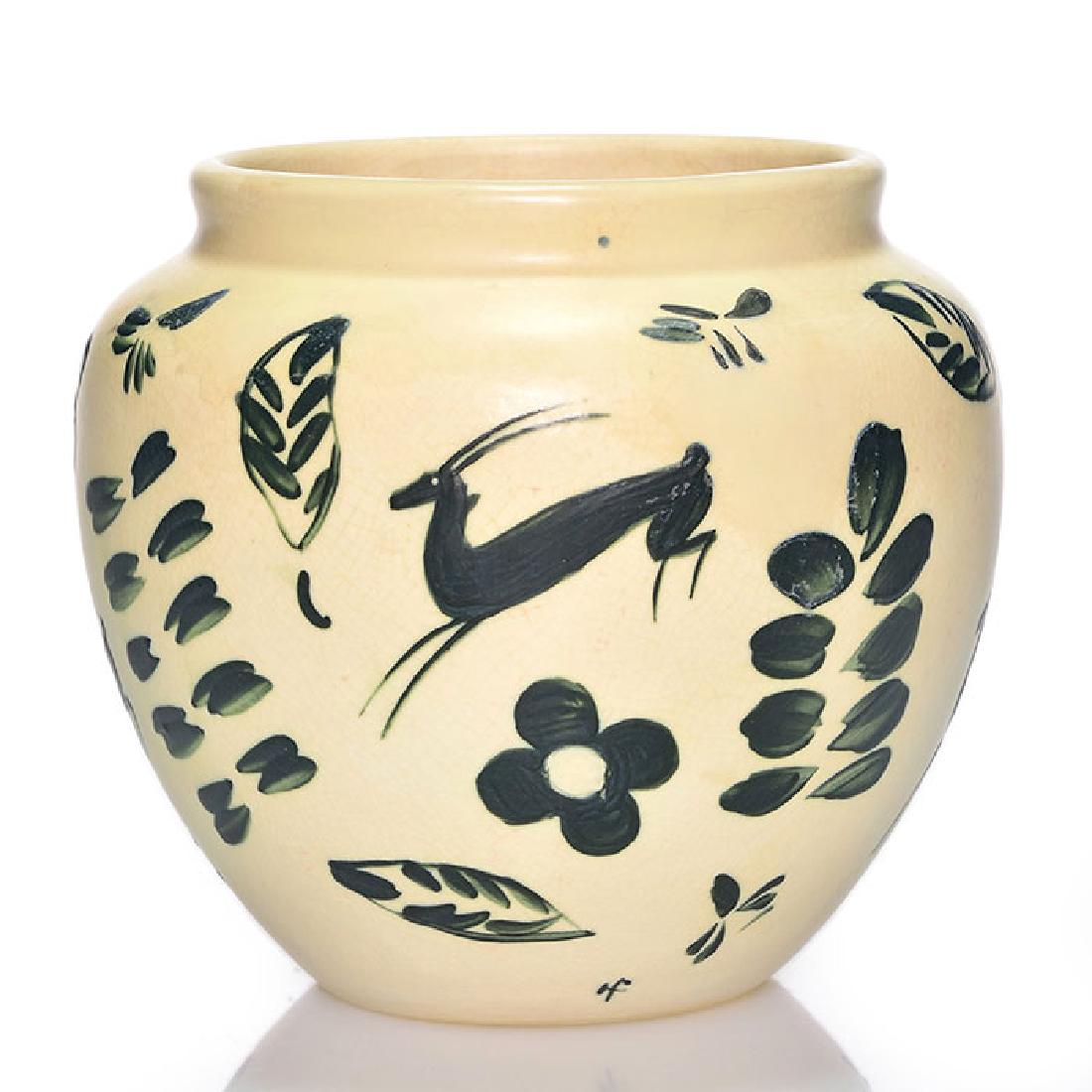 Weller Cretone vase, Pillsbury, 5 3/4 inches (1 of 2)