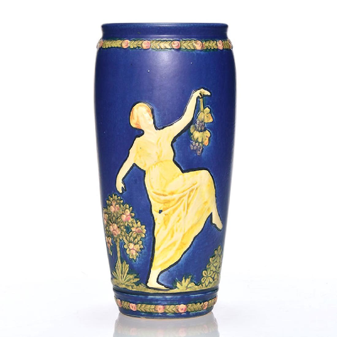 Weller Blue Ware vase, 10 inches, women (1 of 2)